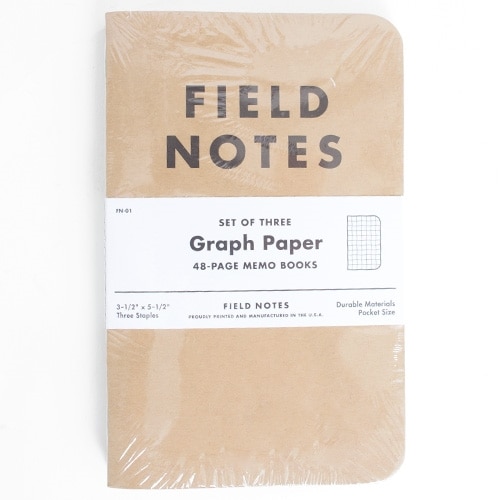 Field Notes, Memo & Notebooks, Art & School, Graph, 3 pack, 4465